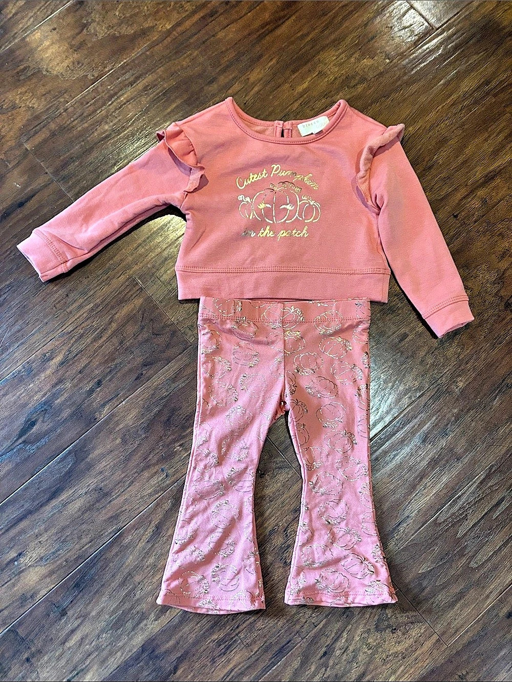 btween baby Matching Pumpkin Set Pink Girls Size 18 months